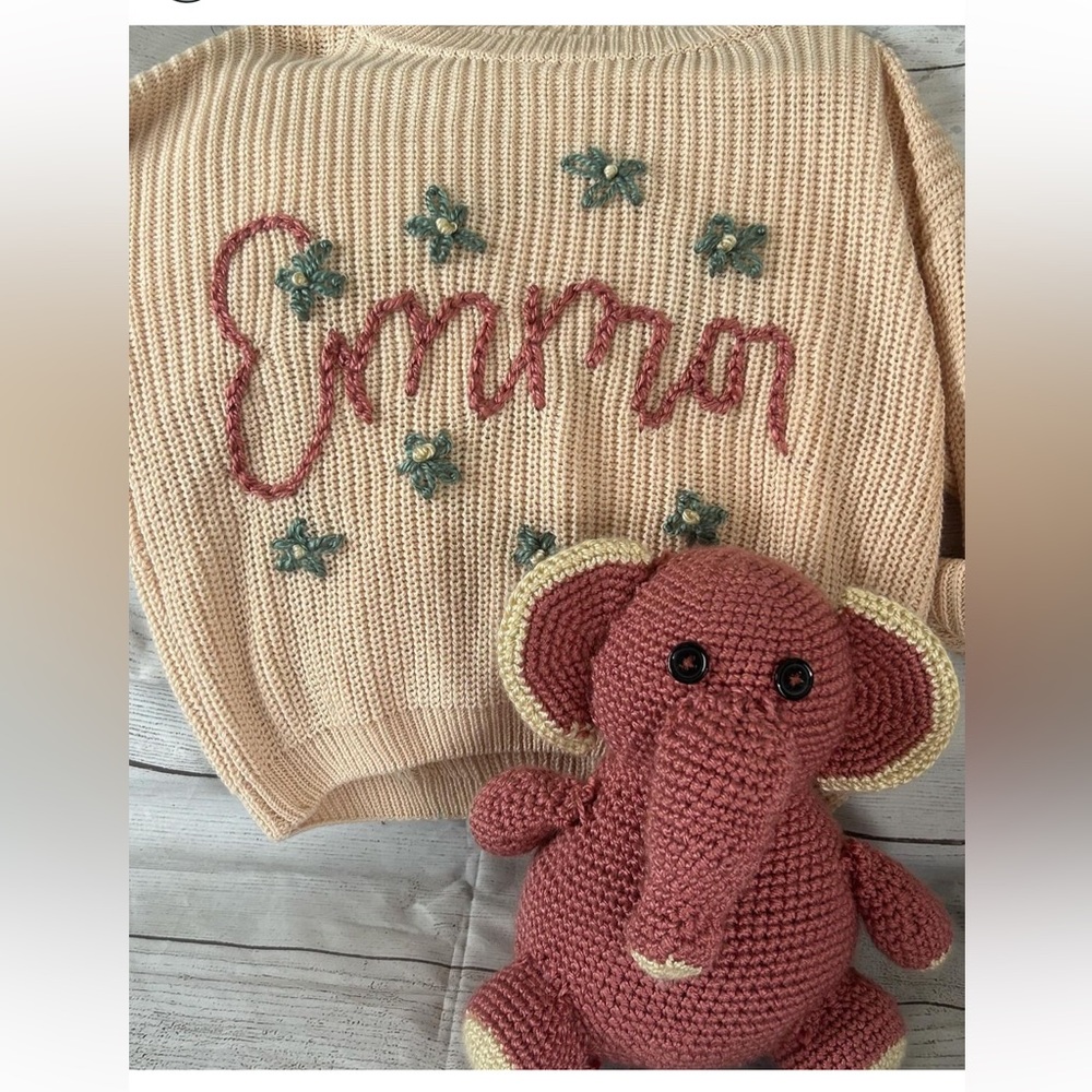 Homemade Sweater and Elephant.
